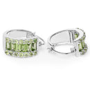 4.96 Carat Genuine Peridot .925 Sterling Silver Earrings-2
