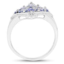 1.53 Carat Genuine Tanzanite .925 Sterling Silver Ring-2