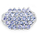 2.03 Carat Genuine Tanzanite .925 Sterling Silver Ring-4