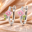 925 Sterling Silver Enamel Oxidized Silver Earrings for Women - 1.5x0.7cm-9