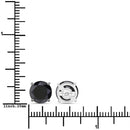 5.41 Carat Genuine Black Diamond 14K White Gold Earrings-3