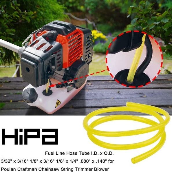 8-Ft Each 4 Sizes Fuel Line for Small Engine Stihl Weed Trimmer Chainsaw Blower Mower 2-Cycle I.D. X O.D. 3/32 X 3/16 1/8 X 3/16 1/8 X 1/4 .080 X .140 Inch