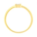 14K Yellow Gold Plated .925 Sterling Silver 1/20 cttw Miracle Set Diamond Promise Ring (J-K Color, I1-I2 Clarity) - Size 6-4