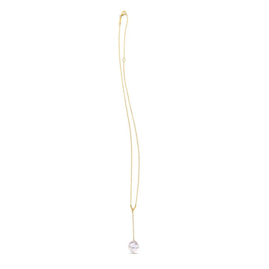 14k Yellow Gold Tesoro Pearl Lariat Necklace - 0