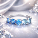925 Sterling Silver Ring with White Gold Plating for Women, Size 6.0-2