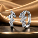 925 Sterling Silver Earrings with CZ White Gold Plating-1