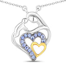 0.28 Carat Genuine Tanzanite .925 Sterling Silver Pendant-1