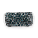 1.17 Carat Genuine Blue Diamond .925 Sterling Silver Ring-4