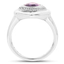2.00 Carat Genuine Amethyst .925 Sterling Silver Ring-2