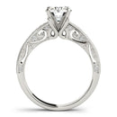 14k White Gold Antique Pronged Round Diamond Engagement Ring (1 1/8 cttw)-2