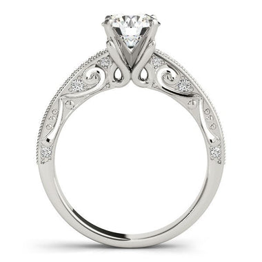 14k White Gold Antique Pronged Round Diamond Engagement Ring (1 1/8 cttw) - 0