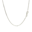14k White Gold Adjustable Cable Chain 1.5mm-2