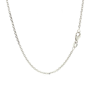 14k White Gold Adjustable Cable Chain 1.5mm - 0
