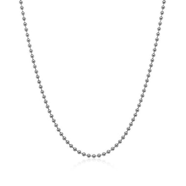 14k White Gold Bead Chain 1.5mm - 0
