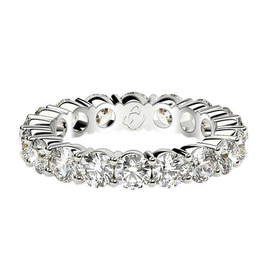 Round Cut Lab Grown Diamond Eternity Ring in 14k White Gold (2 cttw FG/VS2) - 0