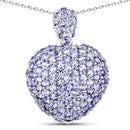 6.01 Carat Genuine Tanzanite .925 Sterling Silver Pendant-1