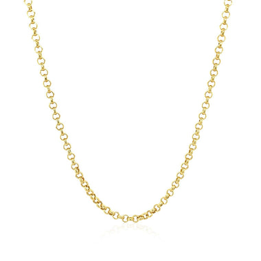 2.3mm 14k Yellow Gold Rolo Chain - 0