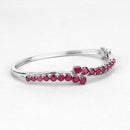 9.10 Carat Glass Filled Ruby .925 Sterling Silver Bangle-2