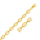11.0mm 14k Yellow Gold Puffed Mariner Link Chain-1