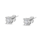 .925 Sterling Silver 1/2 Cttw Near Colorless Round Brilliant-Cut Diamond Miracle-Set Stud Earrings (H-I Color, I2-I3 Clarity)-4