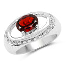 2.50 Carat Genuine Garnet .925 Sterling Silver Ring-1