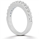 14k White Gold Shared Prong Diamond Wedding Ring Band-2