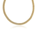 14k Yellow Gold Fancy Polished Multi-Row Panther Link Necklace-1