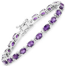 7.98 Carat Genuine Amethyst .925 Sterling Silver Bracelet-1