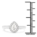 14K White Gold 0.64 Carat Genuine White Diamond Ring-3