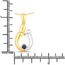 0.19 Carat Genuine Blue Sapphire .925 Sterling Silver Pendant-3