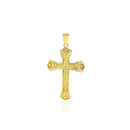 14k Yellow Gold Black Onyx Cross Pendant-2