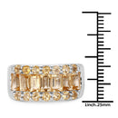 3.08 Carat Genuine Citrine .925 Sterling Silver Ring-3