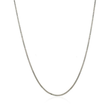 14k White Gold Classic Box Chain 1.0mm - 0