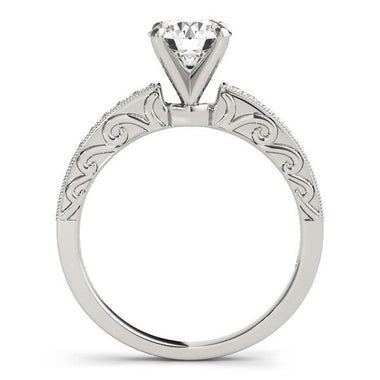 14k White Gold Antique Style Diamond Engagement Ring (1 1/8 cttw) - 0