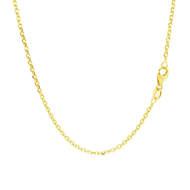 14k Yellow Gold Adjustable Cable Chain 1.5mm - 0