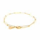 14k Yellow Gold Wire Paperclip Bracelet (2.7mm)-3