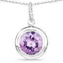 8.00 Carat Genuine Amethyst .925 Sterling Silver Pendant-1