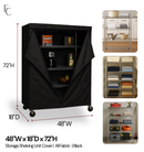 Storage Shelving Unit Cover, fits racks 48"W x 18"D x 72"H in Black-2