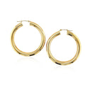 14k Yellow Gold Polished Hoop Earrings (40 mm)-2