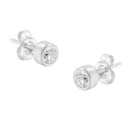 10K White Gold 0.30 Cttw Round Brilliant-Cut Near Colorless Diamond Bezel-Set Stud Earrings (H-I Color, I1-I2 Clarity)-6