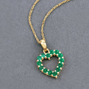 0.48 Carat Genuine Zambian Emerald 10K Yellow Gold  Pendant-3