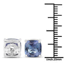 4.20cttw Royal Blue Mystic Quartz .925 Sterling Silver Earrings-3