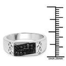 0.23 Carat Genuine Black Diamond .925 Sterling Silver Ring-3