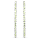 3.50 Carat Genuine Peridot .925 Sterling Silver Earrings-1
