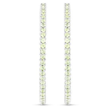 3.50 Carat Genuine Peridot .925 Sterling Silver Earrings