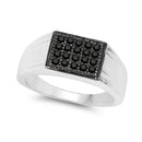 0.30 Carat Genuine Black Diamond .925 Sterling Silver Ring-2