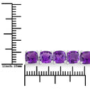 6.05 Carat Genuine Amethyst .925 Sterling Silver Bracelet-3