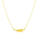 14K Yellow Gold Angel Wing Necklace-3