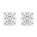 IGI Certified 14K Yellow Gold 1.00 Cttw Round Lab Grown Diamond Solitaire Stud Earrings-4