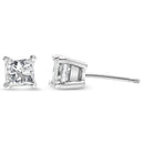 14K White Gold 1.00 Cttw Princess-Cut Square Near Colorless Diamond Classic 4-Prong Solitaire Stud Earrings (G-H Color, SI1-SI2 Clarity)-6